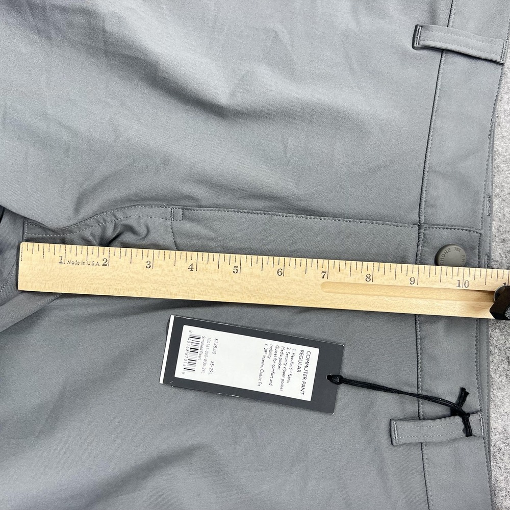 Rhone Commuter Pants Mens 35x29 Gray Flex-Knit Travel Chino Stretch Performance - Picture 8 of 12